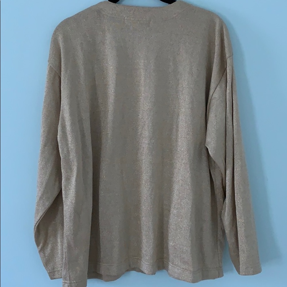 Vintage Bob Mackie Sparkly Gold Cardigan - Picture 4 of 4